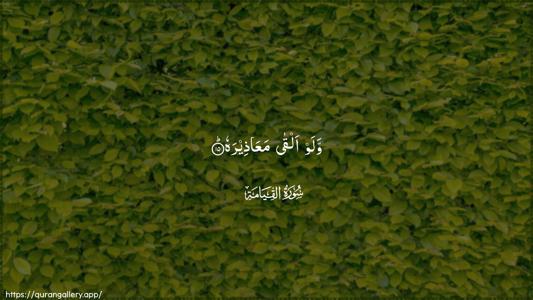 Al-Qiyaama Ayah 15 - Arabic (Wide) wallpaper