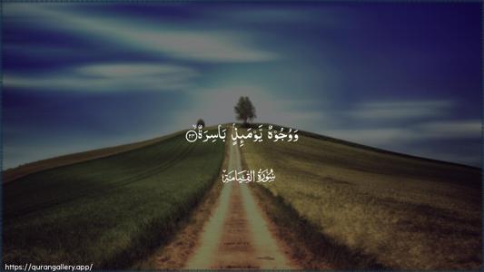 Al-Qiyaama Ayah 24 - Arabic (Wide) wallpaper