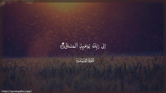 Al-Qiyaama Ayah 30 - Arabic (Wide) wallpaper