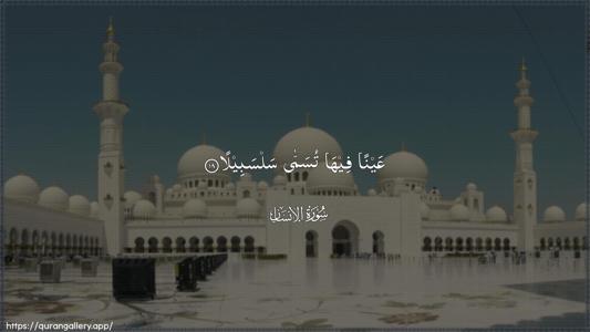 Al-Insaan Ayah 18 - Arabic (Wide) wallpaper
