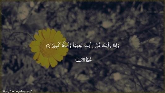 Al-Insaan Ayah 20 - Arabic (Wide) wallpaper