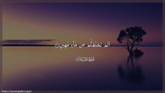 Al-Mursalaat Ayah 20 - Arabic (Wide) wallpaper