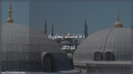 At-Takwir Ayah 22 - Arabic (Wide) wallpaper