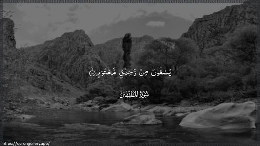 Al-Mutaffifin Ayah 25 - Arabic (Wide) wallpaper