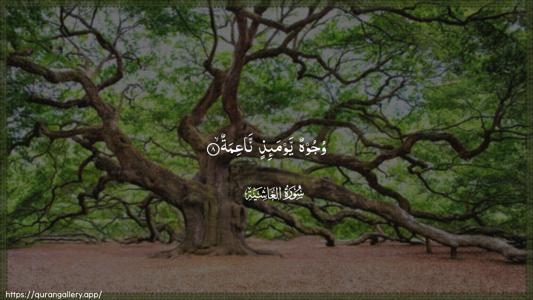 Al-Ghaashiya Ayah 8 - Arabic (Wide) wallpaper