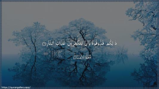 Al-Anfaal Ayah 14 - Arabic (Wide) wallpaper