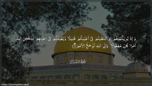 Al-Anfaal Ayah 44 - Arabic (Wide) wallpaper