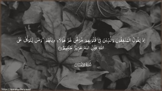 Al-Anfaal Ayah 49 - Arabic (Wide) wallpaper
