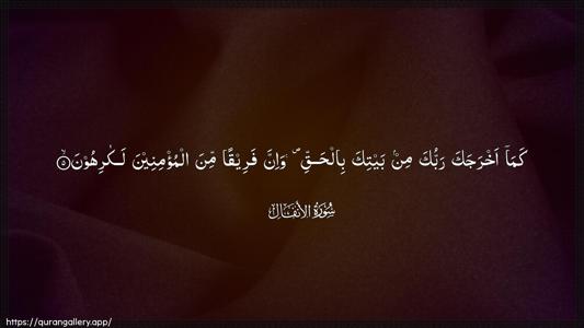 Al-Anfaal Ayah 5 - Arabic (Wide) wallpaper
