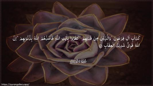 Al-Anfaal Ayah 52 - Arabic (Wide) wallpaper