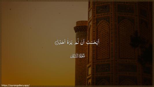 Al-Balad Ayah 7 - Arabic (Wide) wallpaper