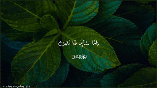 Ad-Dhuhaa Ayah 10 - Arabic (Wide) wallpaper