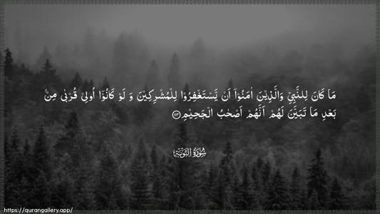 At-Tawba Ayah 113 - Arabic (Wide) wallpaper