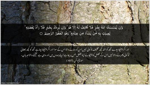 Yunus Ayah 107 - Arabic + Urdu wallpaper