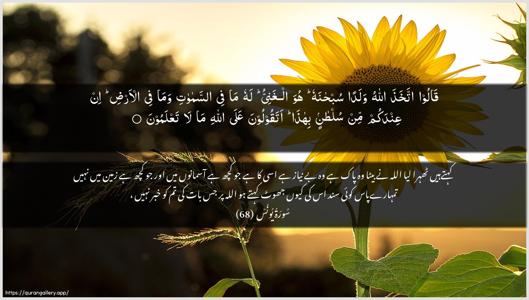 Yunus Ayah 68 - Arabic + Urdu wallpaper