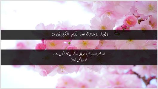 Yunus Ayah 86 - Arabic + Urdu wallpaper