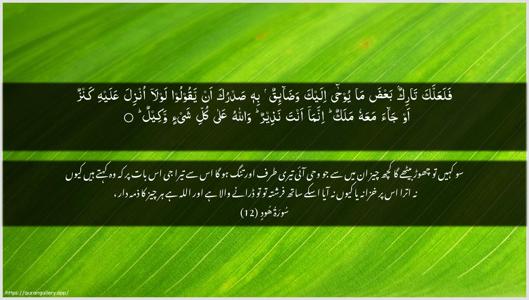 Hud Ayah 12 - Arabic + Urdu wallpaper