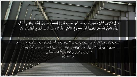 Ar-Ra"d Ayah 4 - Arabic + Urdu wallpaper