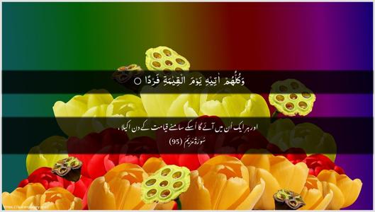 Maryam Ayah 95 - Arabic + Urdu wallpaper