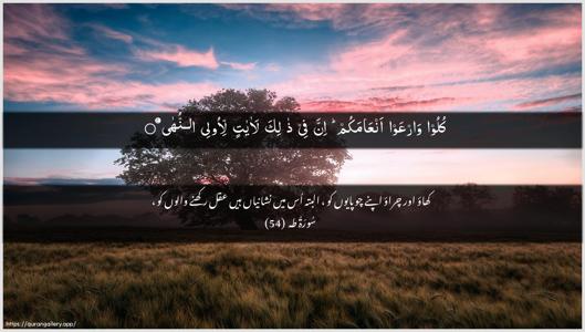 Taa-Haa Ayah 54 - Arabic + Urdu wallpaper