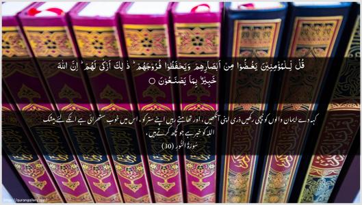 An-Noor Ayah 30 - Arabic + Urdu wallpaper