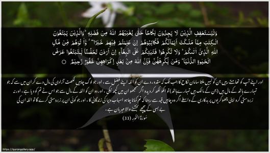 An-Noor Ayah 33 - Arabic + Urdu wallpaper
