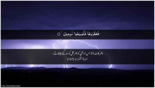 Ash-Shu"araa Ayah 157 - Arabic + Urdu wallpaper