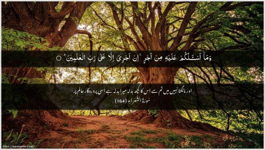 Ash-Shu"araa Ayah 164 - Arabic + Urdu wallpaper