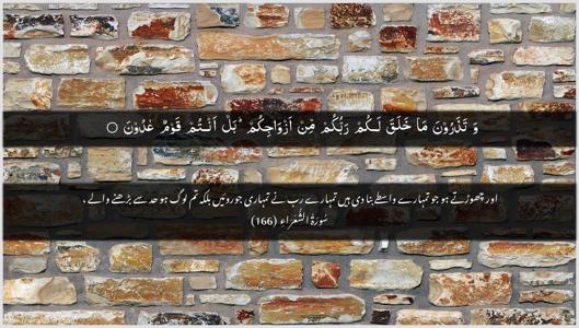 Ash-Shu"araa Ayah 166 - Arabic + Urdu wallpaper