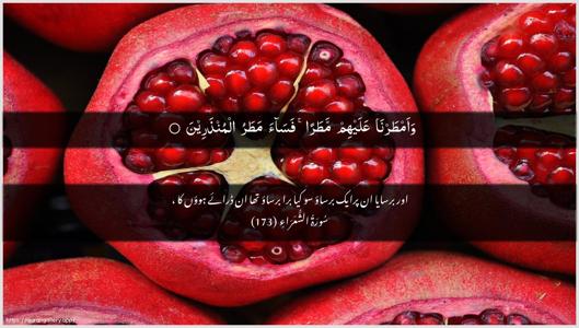Ash-Shu"araa Ayah 173 - Arabic + Urdu wallpaper