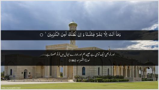 Ash-Shu"araa Ayah 186 - Arabic + Urdu wallpaper