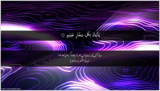 Ash-Shu"araa Ayah 37 - Arabic + Urdu wallpaper