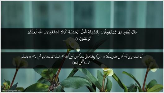 An-Naml Ayah 46 - Arabic + Urdu wallpaper