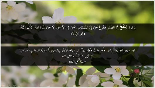 An-Naml Ayah 87 - Arabic + Urdu wallpaper