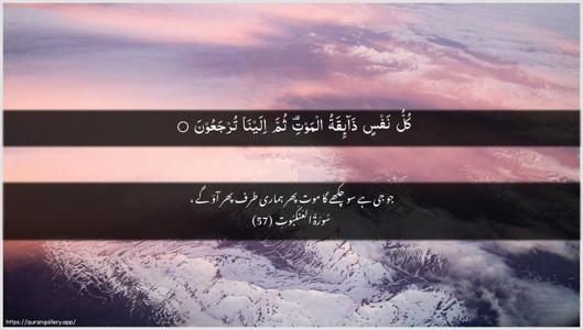 Al-Ankaboot Ayah 57 - Arabic + Urdu wallpaper