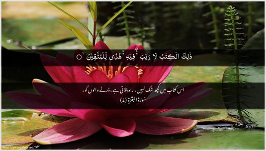 Al-Baqara Ayah 2 - Arabic + Urdu wallpaper