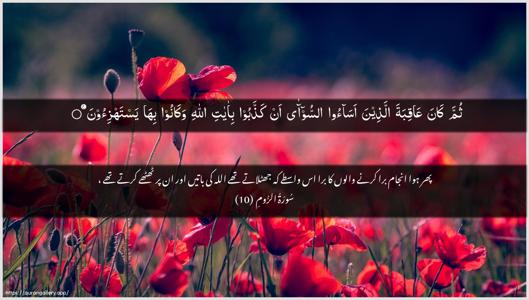 Ar-Room Ayah 10 - Arabic + Urdu wallpaper
