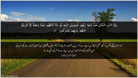 Ar-Room Ayah 33 - Arabic + Urdu wallpaper