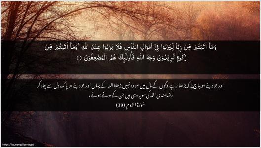 Ar-Room Ayah 39 - Arabic + Urdu wallpaper