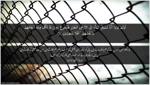 As-Sajda Ayah 27 - Arabic + Urdu wallpaper