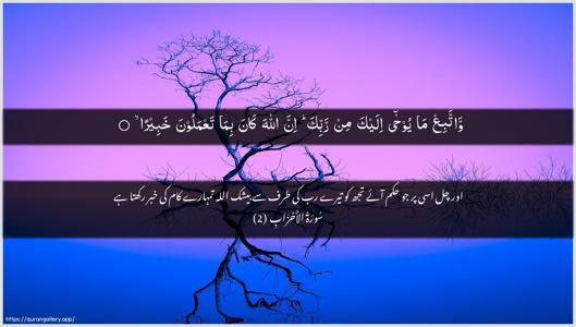 Al-Ahzaab Ayah 2 - Arabic + Urdu wallpaper