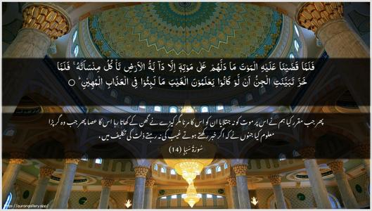 Saba Ayah 14 - Arabic + Urdu wallpaper
