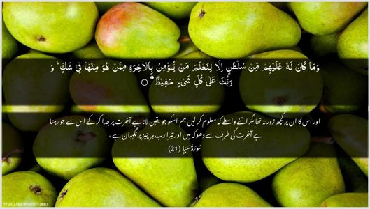 Saba Ayah 21 - Arabic + Urdu wallpaper