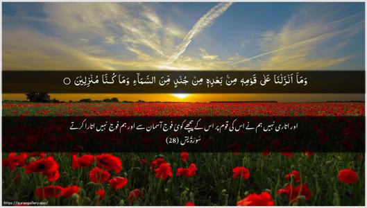 Yaseen Ayah 28 - Arabic + Urdu wallpaper