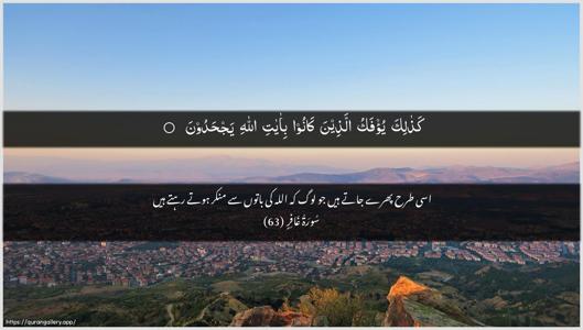 Al-Ghaafir Ayah 63 - Arabic + Urdu wallpaper