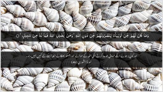 Ash-Shura Ayah 46 - Arabic + Urdu wallpaper