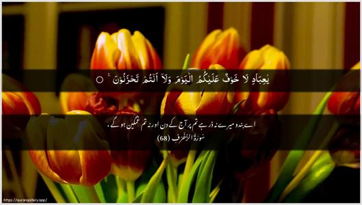 Az-Zukhruf Ayah 68 - Arabic + Urdu wallpaper