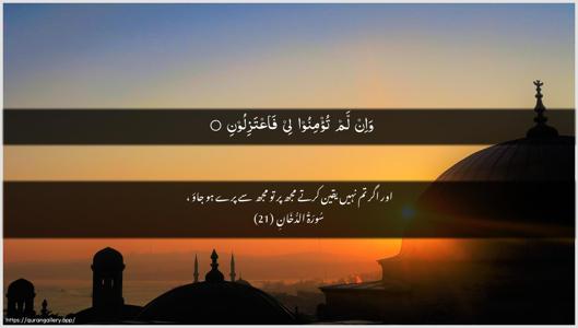 Ad-Dukhaan Ayah 21 - Arabic + Urdu wallpaper