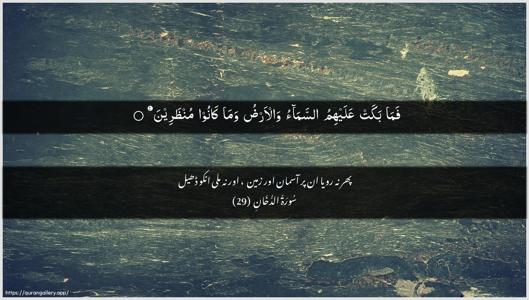 Ad-Dukhaan Ayah 29 - Arabic + Urdu wallpaper