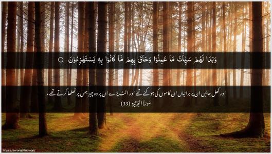 Al-Jaathiya Ayah 33 - Arabic + Urdu wallpaper